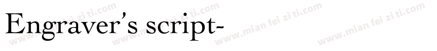 Engraver’s script字体转换